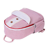 Damara Laces Button Flap Pouch Traveling Bag Backpack,Red