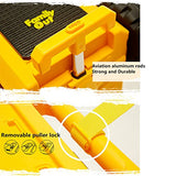 PUQU Monster Truck Design Kids Travel Suitcase Toddler Luggage With Wheels (Yellow)