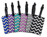 Yueton 6Pcs Colorful Wavy Stripe Pattern Rubber Id Tags Business Card Holder For Luggage Baggage