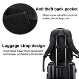 Laptop Backpack Business 15.6 inch Waterproof Secure Crossbody Laptop Backpack Scratchproof Anti-Theft Laptop Rucksack USB Charging and Water Resistant College Slim Office Men Backpack