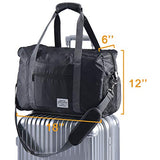 Arxus Travel Lightweight Waterproof Foldable Storage Carry Luggage Duffle Tote Bag (Black)