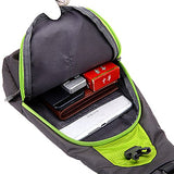 ABage Crossbody Hiking Backpack Waterproof Sling Daypack Back Pack Side Travel Gym Bag, Green