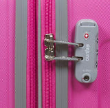 Dejuno Kingsley Abs 3-Piece Hardside Spinner Luggage Set-Pink