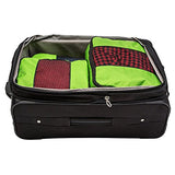TravelWise Packing Cube System - Durable 5 Piece Weekender+ Set (Lime Green)