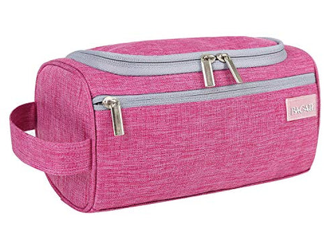 BAGAIL Hanging Dopp Kit Sturdy Travel Toiletry Organizer for Bathroom Shower Fuchsia