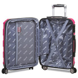 Dejuno Logan 3-Piece Hardside Spinner Combination Lock Luggage Set, Fuchsia