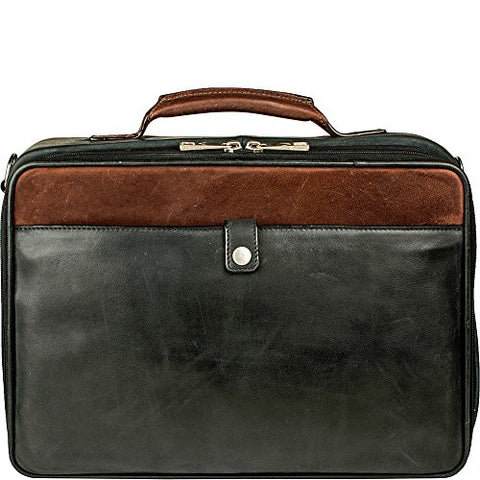 Scully Unisex Aaron Workbag Brief Black/Brown Briefcase