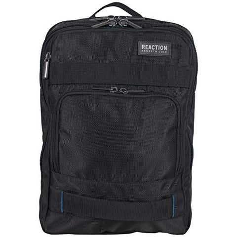 Kenneth Cole Reaction Polyester Dual Compartment 15" Laptop Business Backpack with Techni-Cole RFID, Black One Size