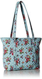 Vera Bradley Iconic Small Vera Tote, Signature Cotton, water bouquet