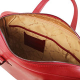 Tuscany Leather Urbino - Saffiano Leather Laptop Briefcase With Front Pocket - Tl141627 (Red)