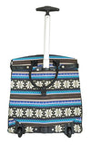 Trendy Flyer Computer/Laptop Rolling Bag 2 Wheel Case Tribal Blue