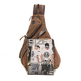 Men Chest Bag Sling Single Shoulder Strap Pack Bag Canvas Travel Bag Rucksack Crossbody Casual Bags