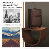 Coolife Luggage 3 Piece Set Suitcase with TSA lock pinner softshell 20in24in28in (brown)