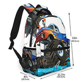 Multi leisure backpack,Cartoon Monster Truck, travel sports School bag for adult youth College Students