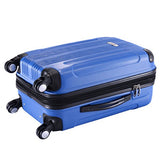 Goplus Globalway Expandable 20" Abs Carry On Luggage Travel Bag Trolley Suitcase (Blue)