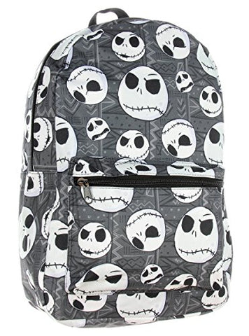Nightmare Before Christmas Jack Skellington Head Print School Laptop Backpack Book Bag