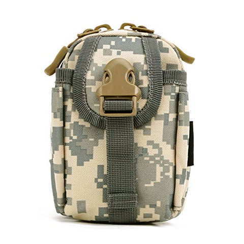 Tactical MOLLE Phone Pouch Bag Gear Waterproof Waist Belt Pack For Hunting Trekking (CP camo)