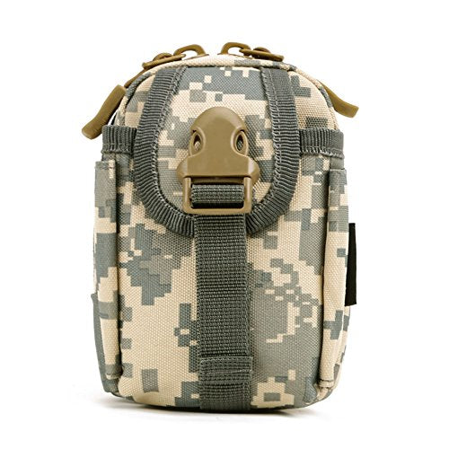Tactical MOLLE Phone Pouch Bag Gear Waterproof Waist Belt Pack For Hunting Trekking (CP camo)