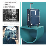 Coolife Luggage 3 Piece Set Suitcase With Tsa Lock Pinner Softshell 20In24In28In (Navy.)