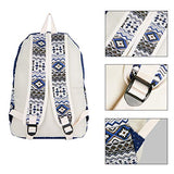 Unicorn School Backpack Bag Waterproof Canvas Shoulder Bag 3pc Set for Girls Boys (Blue)