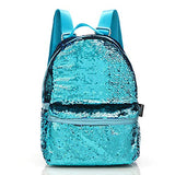 Sequin backpack for girl magic sequin backpack glitter backpack (Blue)