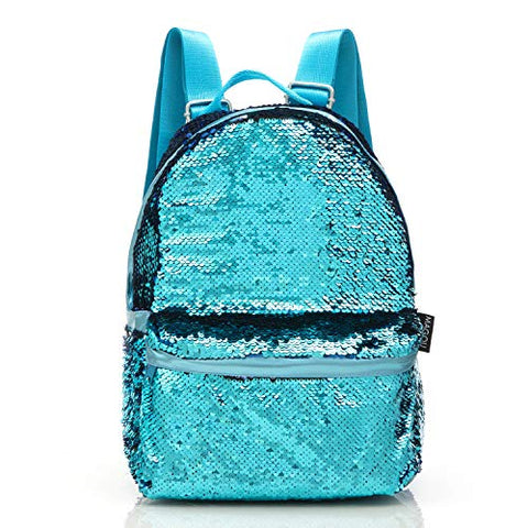 Sequin backpack for girl magic sequin backpack glitter backpack (Blue)