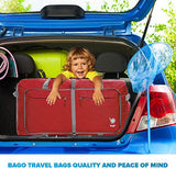 Bago 100L Travel Duffle Bag - Foldable Weekender Bag For Women & Men - Lightweight tier-resistant waterproof Shoe Pocket (Red)