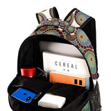 LORVIES Japanese Cute Round Pattern Lightweight School Classic Backpack Travel Rucksack for Girls Women Kids Teens