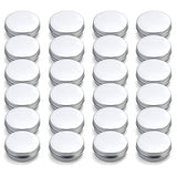 Tosnail 24 Pack 2 oz. Aluminum Round Lip Balm Tin Containers with Screw Thread Lid - Great for Spices, Candies, Tea or Gift Giving