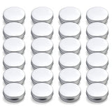 Tosnail 24 Pack 2 oz. Aluminum Round Lip Balm Tin Containers with Screw Thread Lid - Great for Spices, Candies, Tea or Gift Giving