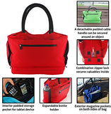 CoolBag Gen 2 Locking Anti-Theft Travel Tote With Insulated Cooler Compartment (Riviera Red)