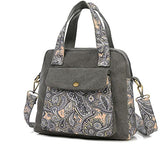 Bibitime Bohemian Crossbody Bag For Women Handbag Floral Tote Hobo Shoulder Bag Messenger Bag Cross