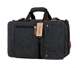 Baosha Bc-08 3-In-1 Multifunction Men'S Briefcase Rucksack Messenger Bag Convertible Vintage Canvas