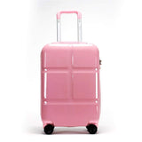Suitcase, Lightweight, Large 28-Inch Hard-Shell Aluminum Alloy Suitcase, 4 Spinner Wheels, Abs Luggage Travel Trolley, Pink, 20 inch