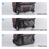 HollyHOME Rolling Backpack 18 inch Students Multifunction Waterproof Wheeled Large Storage