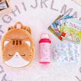 Lazada Toddler Backpack for Girls Kitty Animal Kids Plush Backpacks Cat Brown Age 3+