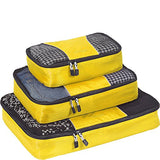 eBags Packing Cubes for Travel - 3pc Set - (Canary)
