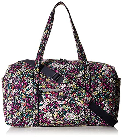 Vera Bradley Women's Cotton Small Travel Duffel Bag, Itsy Ditsy, One Size