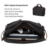 S-Zone 3-Way Vintage Laptop Backpack Messenger Shoulder Bag Hybrid Briefcase Bookbag Rucksack