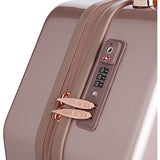 Kensie Luggage Gemstone 20" Dual Spinner Carry-On with TSA Lock (Rose Gold)