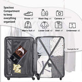 P.E.T Luggage Light Weight Spinner Suitcase 20inch 24inch and 28 inch Available (Blue, 24-Checking in)