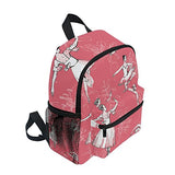 GIOVANIOR Ballerinas Ballet Girl Background Lightweight Travel School Backpack for Boys Girls Kids