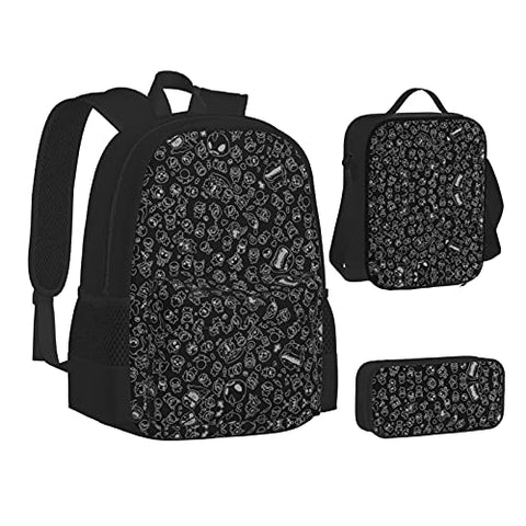The Bin-Ding Of Is-Aac Backpack Three-Piece Cartoon School Bag With Pencil Case Messenger Lunch Bag