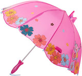 Kidorable Purple Dora the Explorer Umbrella for Girls w/Fun Flower Handle, Pop-Up Butterfly, 1 Size