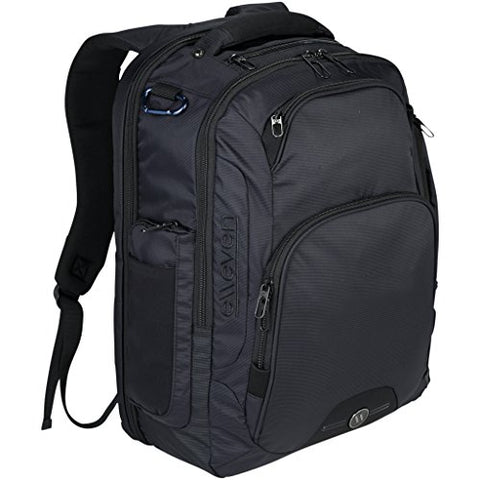 Elleven Rutter 17in Computer Backpack (13.6 x 5.9 x 18.1 inches) (Solid Black)