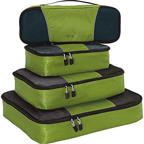 Ebags Packing Cubes - 4Pc Classic Plus Set (Grasshopper)