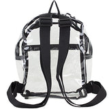 Eastsport 100% Transparent Clear MINI Backpack (10.5 by 8 by 3 Inches) with Adjustable Straps