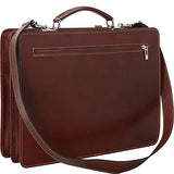 Sharo Leather Bags Italian Leather Computer Brief And Messenger Bag (Raison