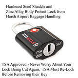 Black 4 Pack Tsa Approved Travel Luggage Locks