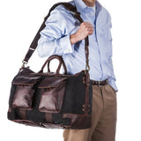 Will Leather Goods Men'S Traveler Duffel Bag - Brown/Black